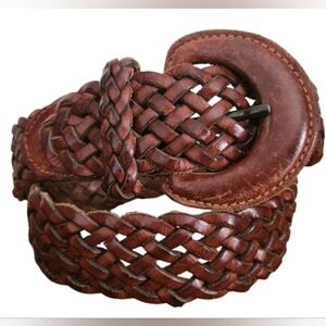 Braided Leather Belt Turkey Size S